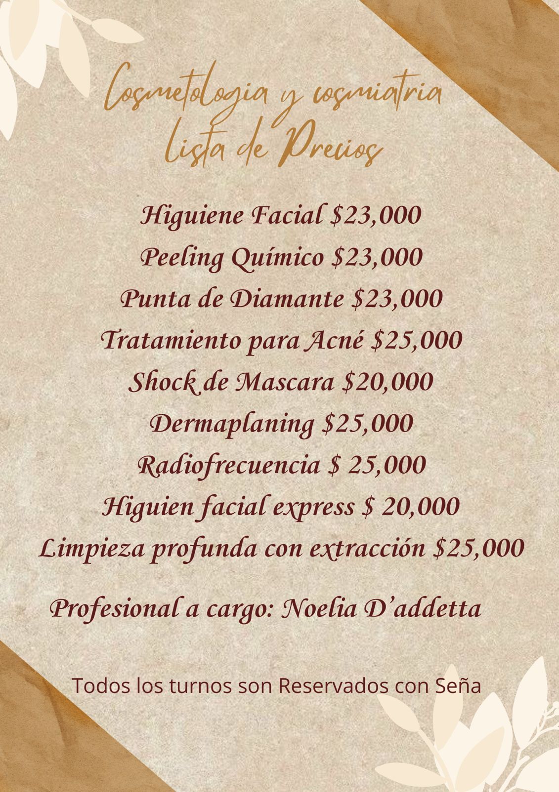 Lista de precios